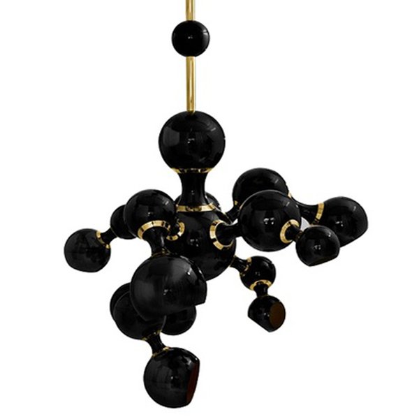 Люстра Atomic Suspension black Delightfull Золотой Черный Люстра Atomic Suspension black Delightfull Золотой Черный в Липецке | Loft Concept