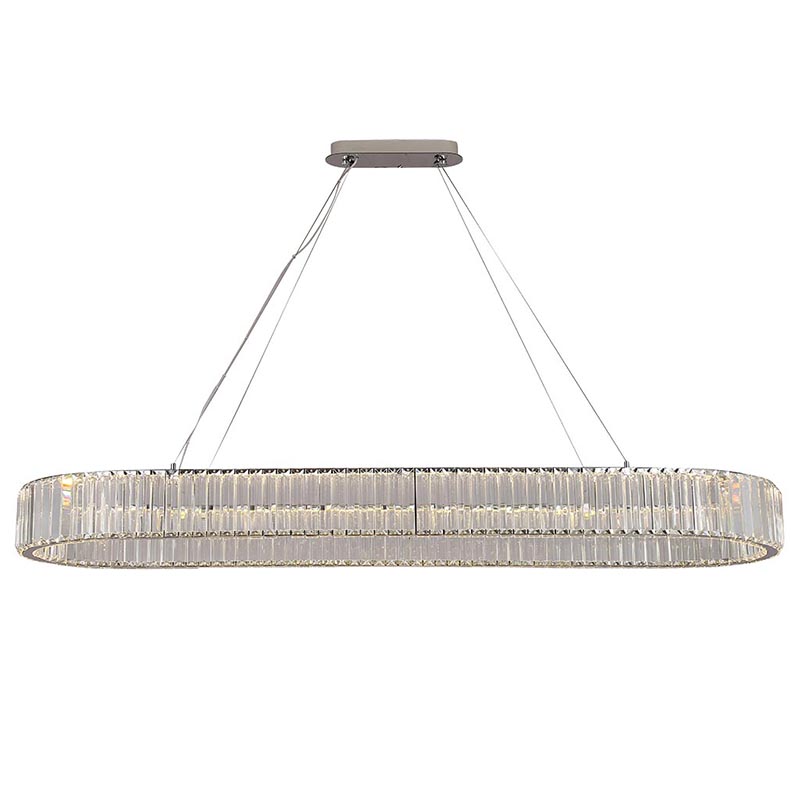 Люстра Crystal Shine Linda Oval Chrome Chandelier Хром Прозрачный (Transparent) Люстра Crystal Shine Linda Oval Chrome Chandelier Хром Прозрачный (Transparent) в Липецке | Loft Concept
