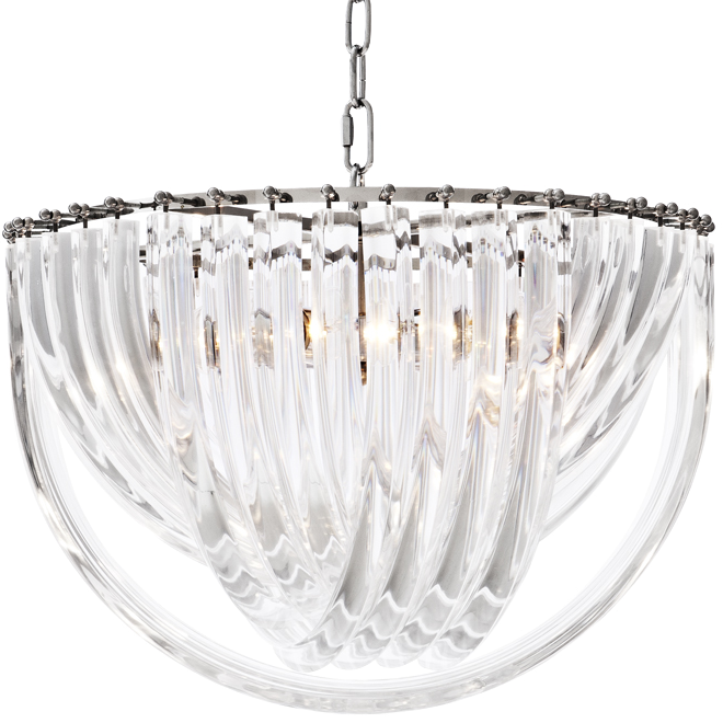Люстра Chandelier Murano Clear 50 Прозрачный (Transparent) Никель Люстра Chandelier Murano Clear 50 Прозрачный (Transparent) Никель в Липецке | Loft Concept