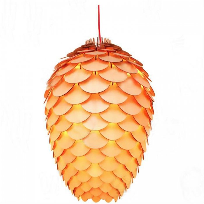 Люстра Pinecone Wooden King Черный Белый Береза Люстра Pinecone Wooden King Черный Белый Береза в Липецке | Loft Concept
