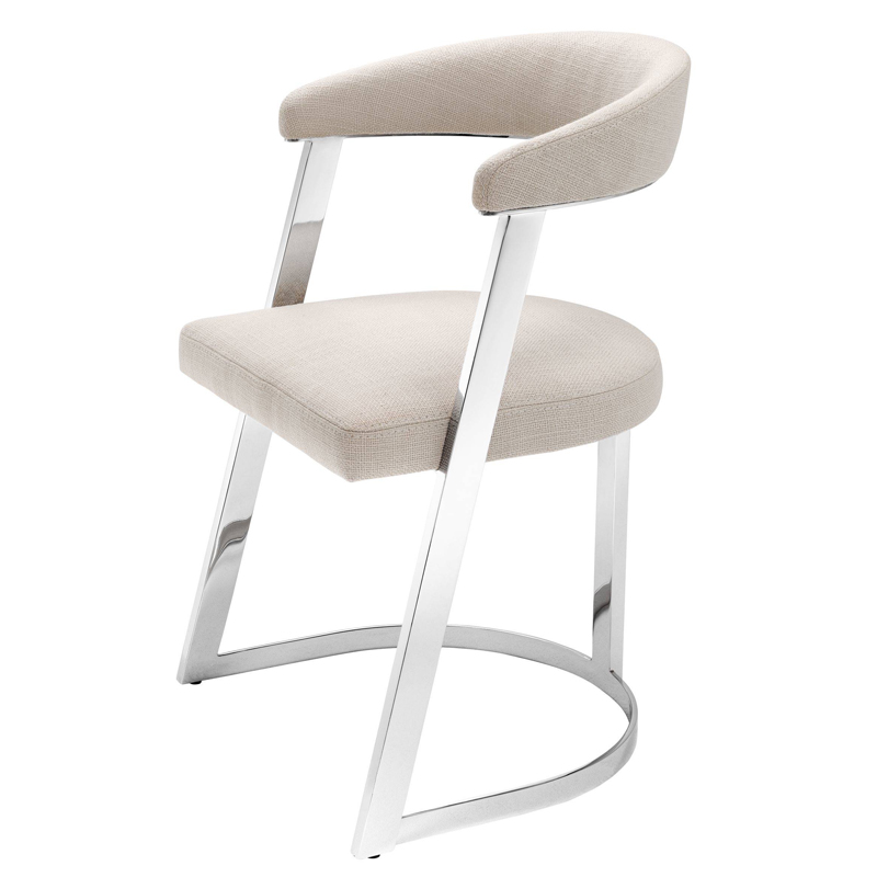 Стул Eichholtz Dining Chair Dexter Nickel Бежевый Никель Стул Eichholtz Dining Chair Dexter Nickel Бежевый Никель в Липецке | Loft Concept