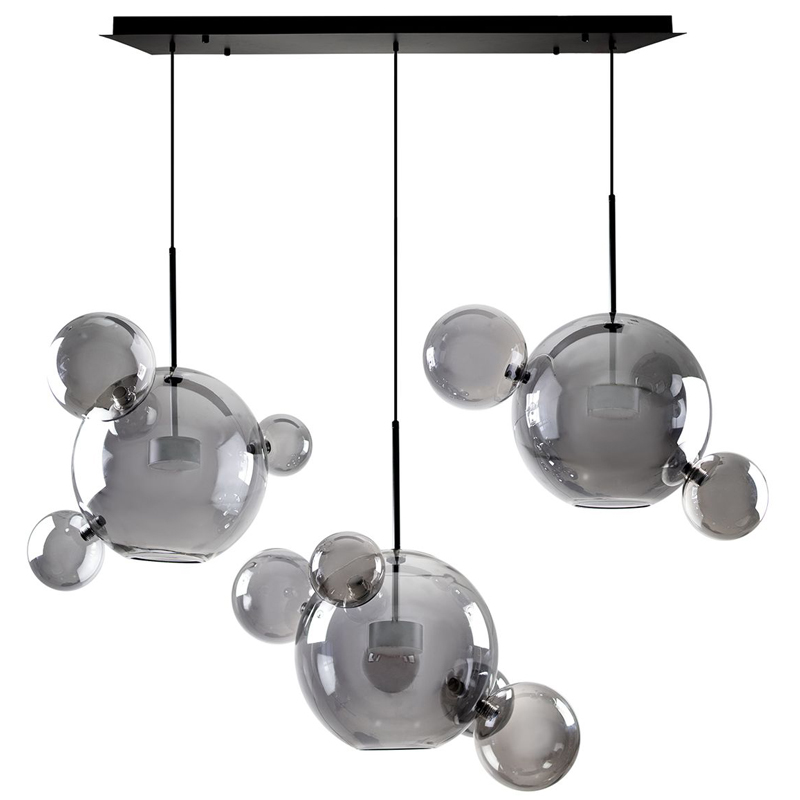 Люстра Giopato & Coombes Linear Chandelier Bubble smoky Дымчатый (Smoke) Люстра Giopato & Coombes Linear Chandelier Bubble smoky Дымчатый (Smoke) в Липецке | Loft Concept