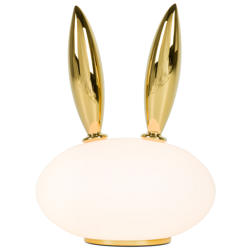 Настольная лампа Moooi Pet Light PURR кролик Белое матовое стекло Глянцевое золото Настольная лампа Moooi Pet Light PURR кролик Белое матовое стекло Глянцевое золото в Липецке | Loft Concept