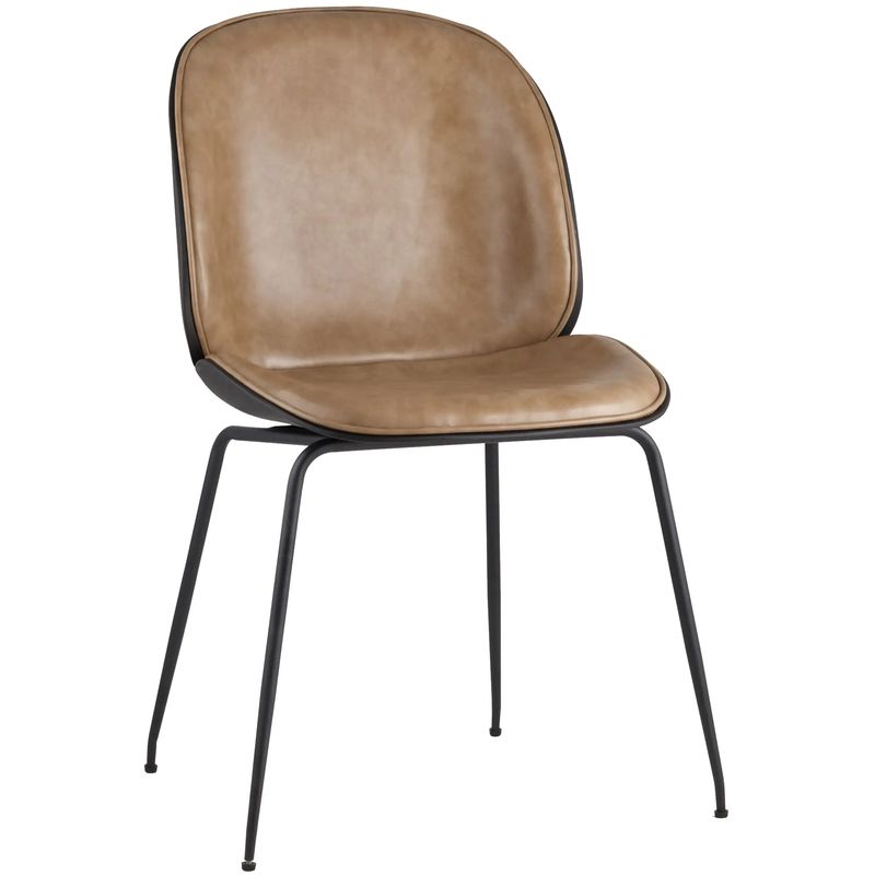 Стул Винтажная Коричневая Экокожа Vendramin Chair Коричневый винтаж Черный Стул Винтажная Коричневая Экокожа Vendramin Chair Коричневый винтаж Черный в Липецке | Loft Concept