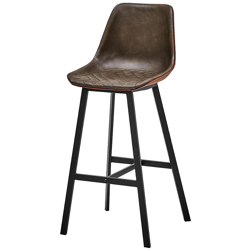 Барный стул Frangan Stool Черный Коричневый Терракотовый Барный стул Frangan Stool Черный Коричневый Терракотовый в Липецке | Loft Concept