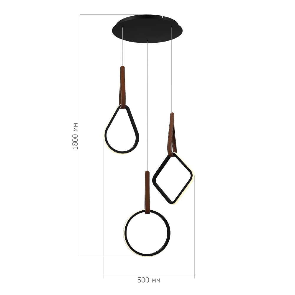Подвесной светильник с геометрическими источниками света Geometric Architecture of Light в Липецке