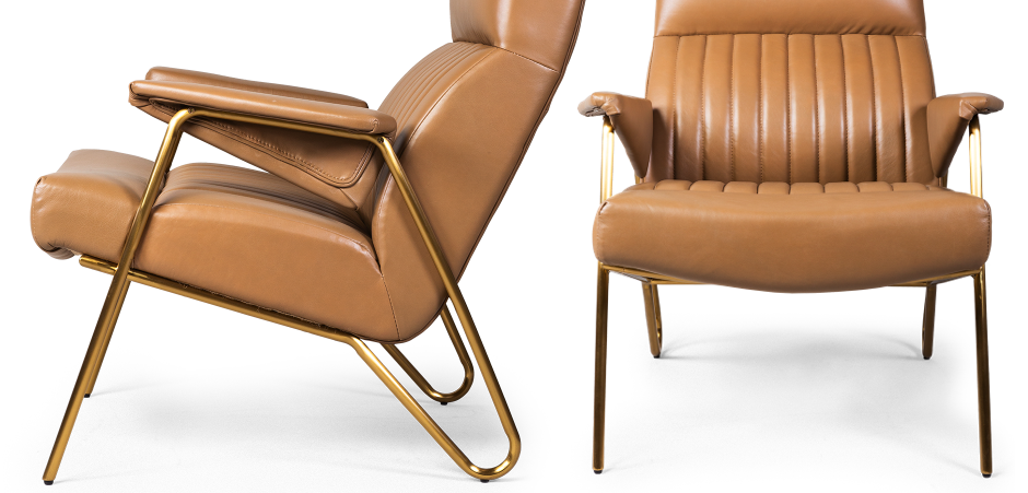 Кресло Solonar light brown leather Кресло Solonar light brown leather - Loft-Concept в Липецке
