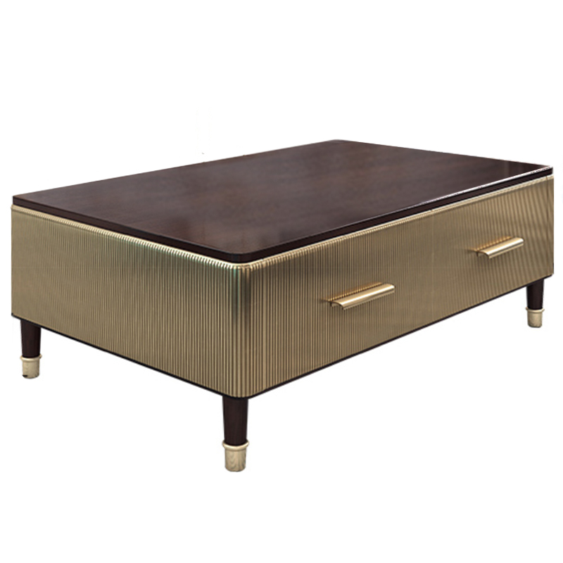 Birmingham Textured Coffee Table Gold Коричневый матовое золото Birmingham Textured Coffee Table Gold Коричневый матовое золото в Липецке | Loft Concept