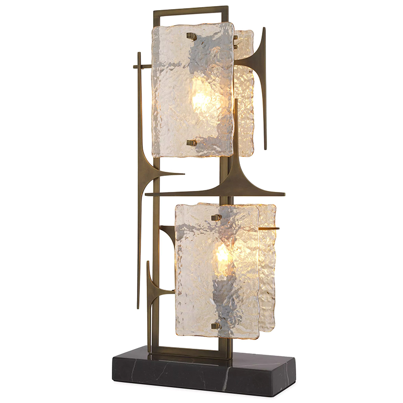 Настольная лампа Eichholtz Table lamp Zeno Латунь Прозрачное Стекло Настольная лампа Eichholtz Table lamp Zeno Латунь Прозрачное Стекло в Липецке | Loft Concept