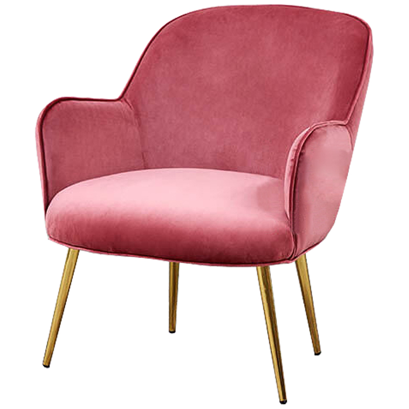 Кресло Waldeck Chair Pink Розовый (Rose) Глянцевое золото Кресло Waldeck Chair Pink Розовый (Rose) Глянцевое золото в Липецке | Loft Concept