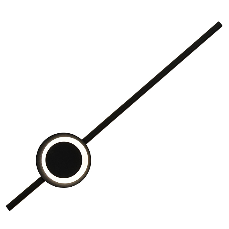 Бра черного цвета Clockhand 62 см Черный Белый Бра черного цвета Clockhand 62 см Черный Белый в Липецке | Loft Concept