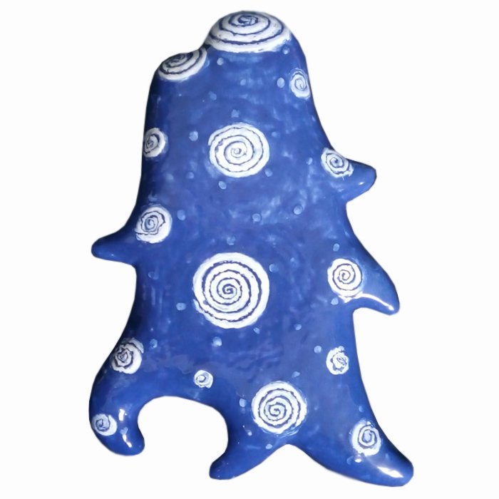 Настенный декор Andrew Wood ceramics Ticky Dicky Белый Синий Настенный декор Andrew Wood ceramics Ticky Dicky Белый Синий в Липецке | Loft Concept