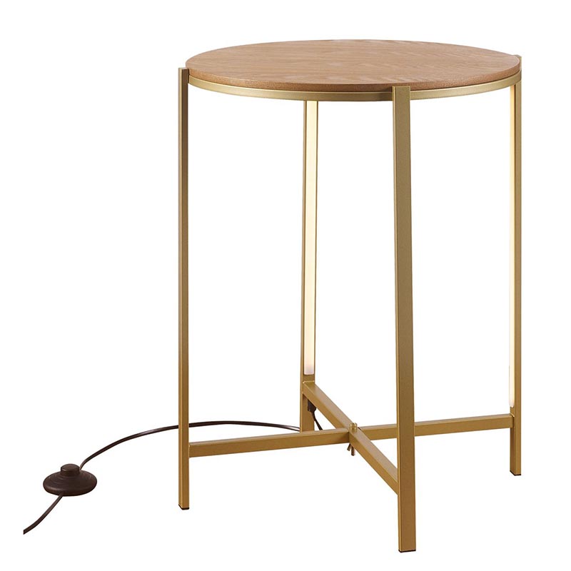Приставной стол Kelin Side Table Bronze LED Бронза Древесина Приставной стол Kelin Side Table Bronze LED Бронза Древесина в Липецке | Loft Concept