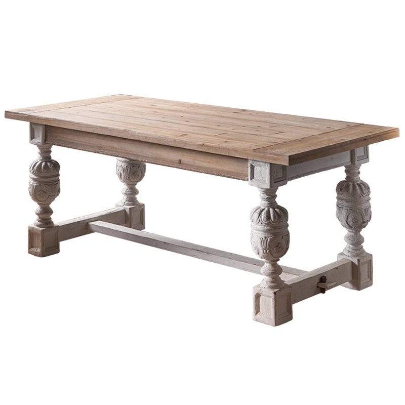 Обеденный стол Garland Provence Dining Table Древесина Белый Обеденный стол Garland Provence Dining Table Древесина Белый в Липецке | Loft Concept