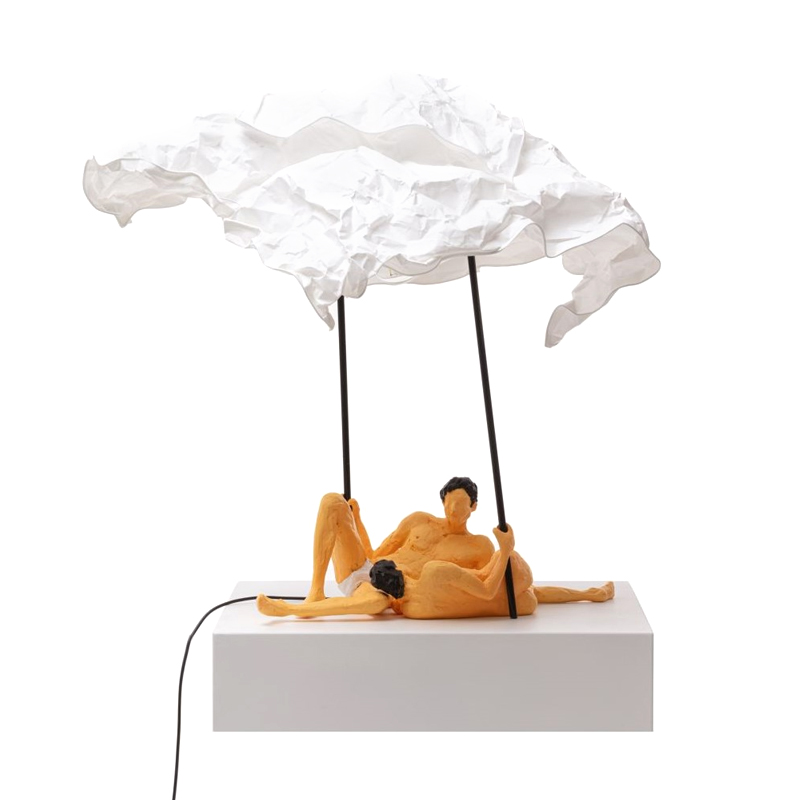 Настольная лампа Seletti Lea & Toni Желтый Белый Настольная лампа Seletti Lea & Toni Желтый Белый в Липецке | Loft Concept