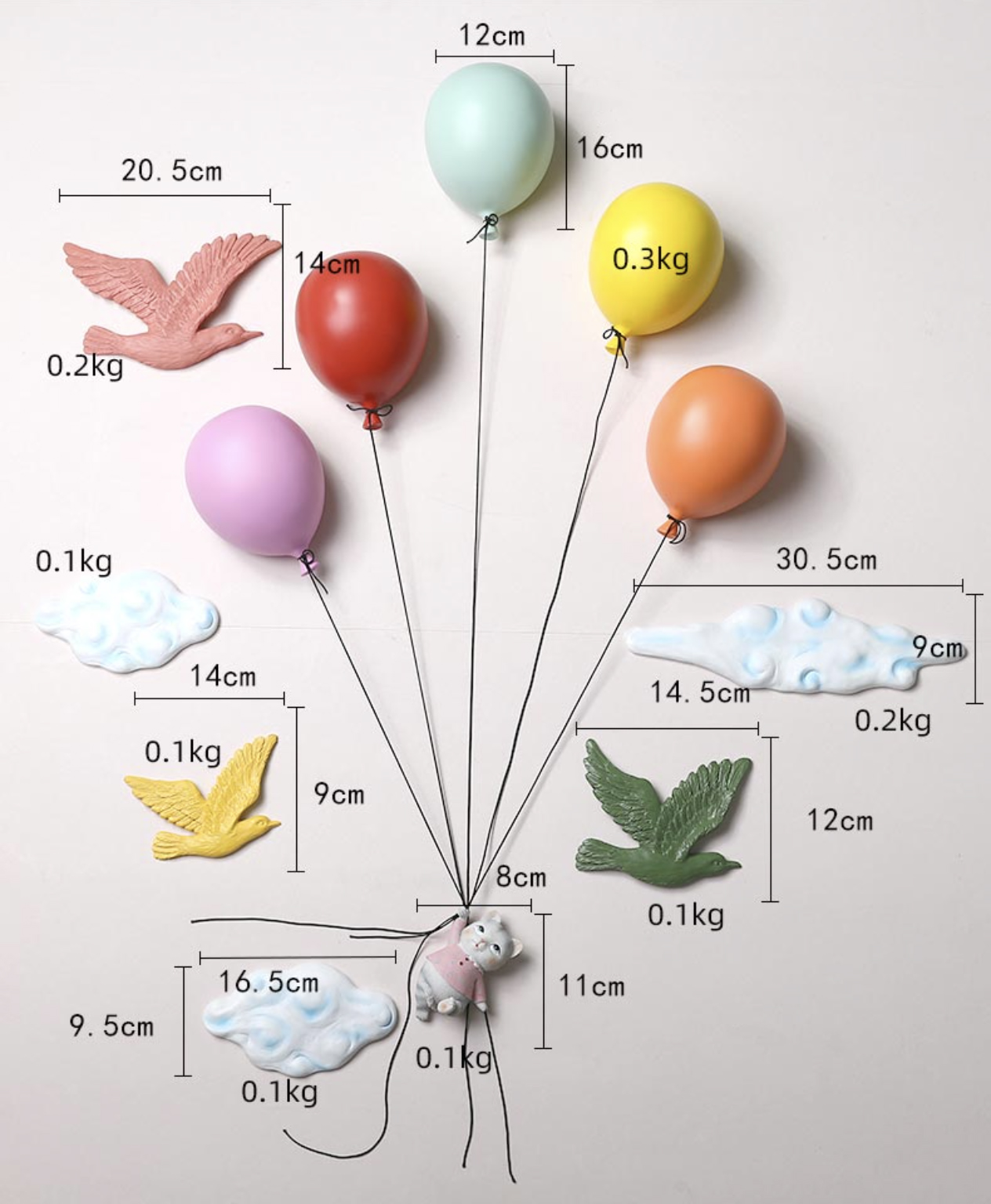 Аксессуар на стену Kitten on Balloon Аксессуар на стену Kitten on Balloon в Липецке