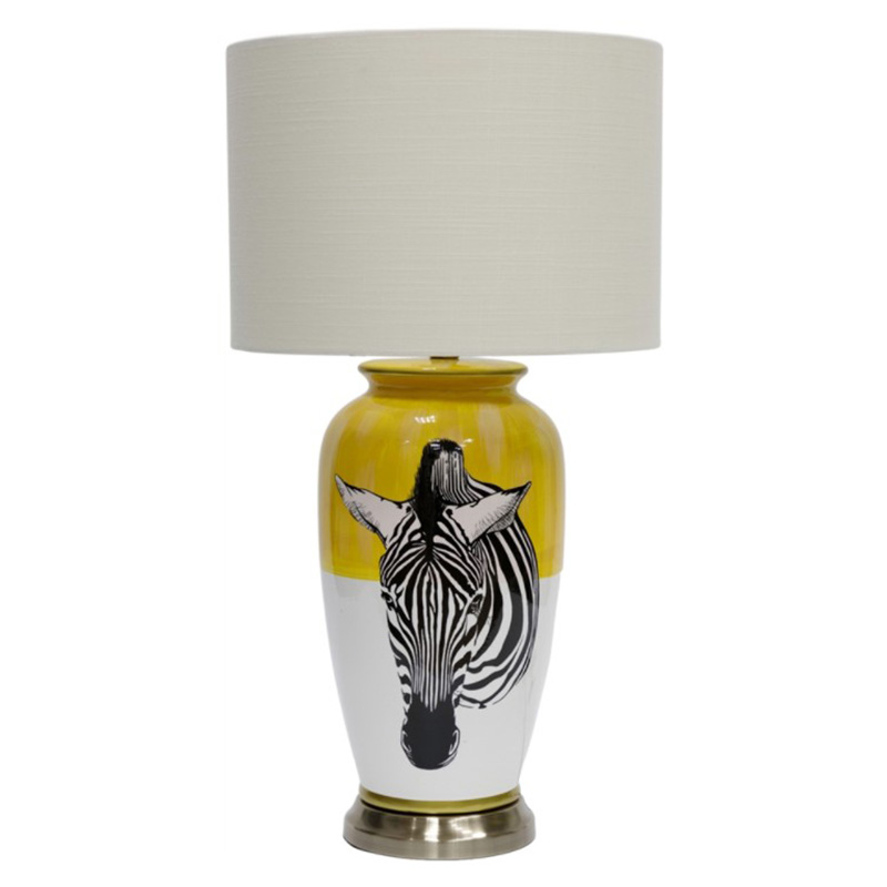 Настольная лампа Zebra head Table lamp Белый Желтый Черный Настольная лампа Zebra head Table lamp Белый Желтый Черный в Липецке | Loft Concept