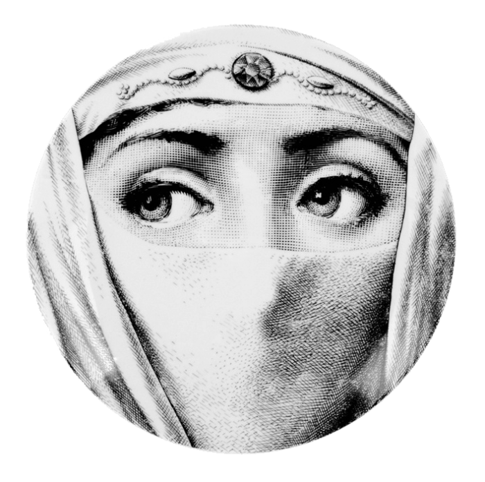 Декоративная тарелка Fornasetti 084 Черный Декоративная тарелка Fornasetti 084 Черный в Липецке | Loft Concept
