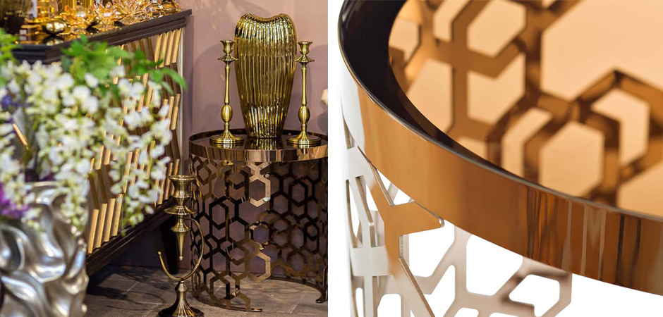 Стол Yen Geometry Table Pink Gold 50 Стол Yen Geometry Table Pink Gold 50 - Loft-Concept в Липецке