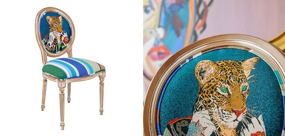 Стул Crazy Leopard Blue Стул Crazy Leopard Blue - Loft-Concept в Липецке