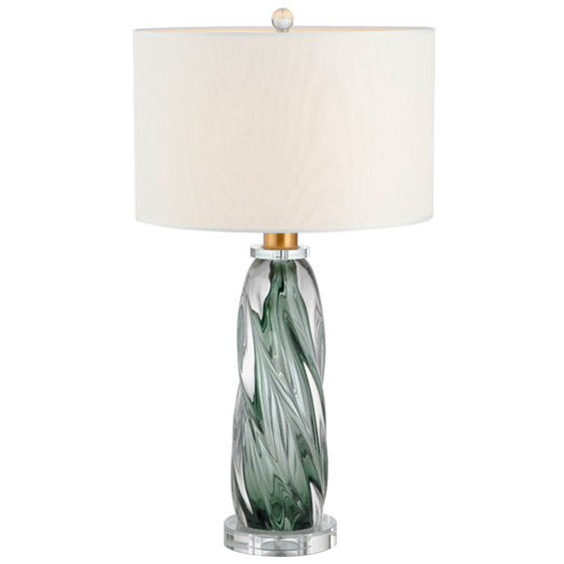 Настольная лампа Cecil Table Lamp Белый Прозрачное Стекло Зеленый шалфей Настольная лампа Cecil Table Lamp Белый Прозрачное Стекло Зеленый шалфей в Липецке | Loft Concept