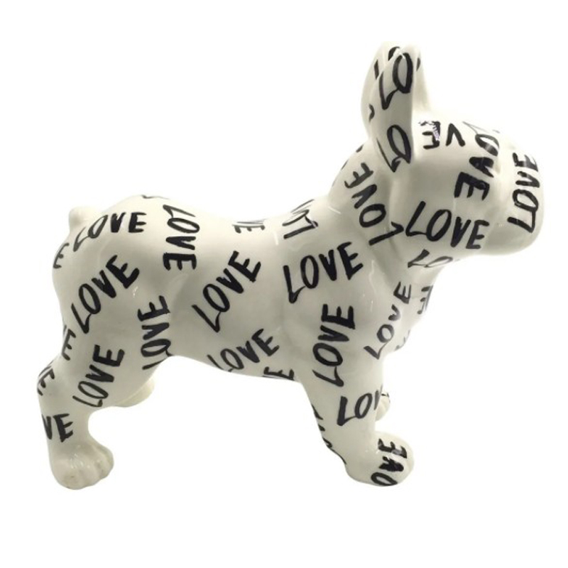 Статуэтка Bulldog Love Белый Черный Статуэтка Bulldog Love Белый Черный в Липецке | Loft Concept