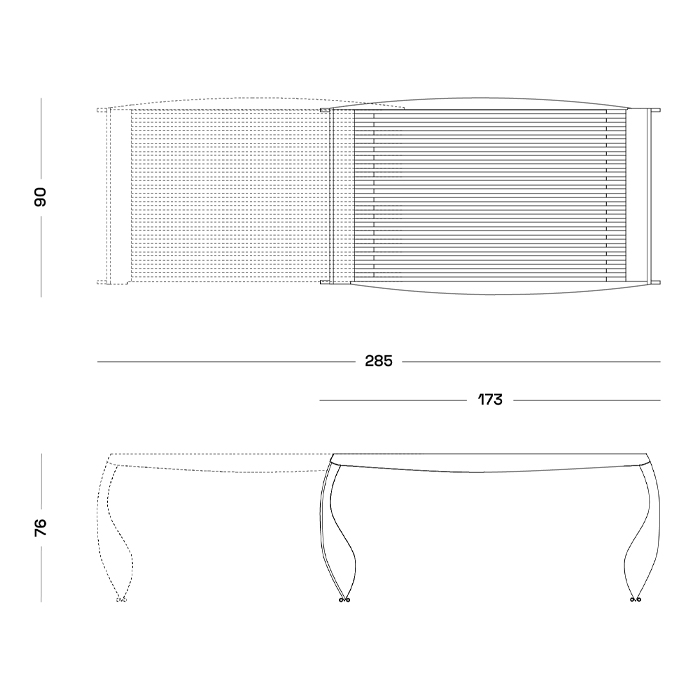 Дизайнерский раздвижной обеденный стол Poltronova Split Dining Table Дизайнерский раздвижной обеденный стол Poltronova Split Dining Table в Липецке