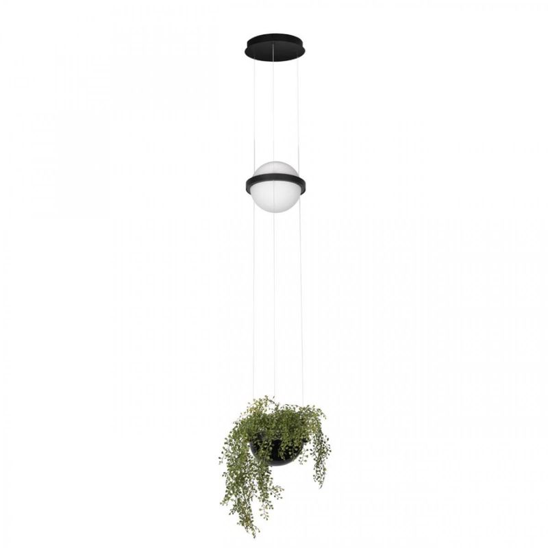Подвесной светильник c чашей для живых растений Palma by Vibia Черный Белый Подвесной светильник c чашей для живых растений Palma by Vibia Черный Белый в Липецке | Loft Concept