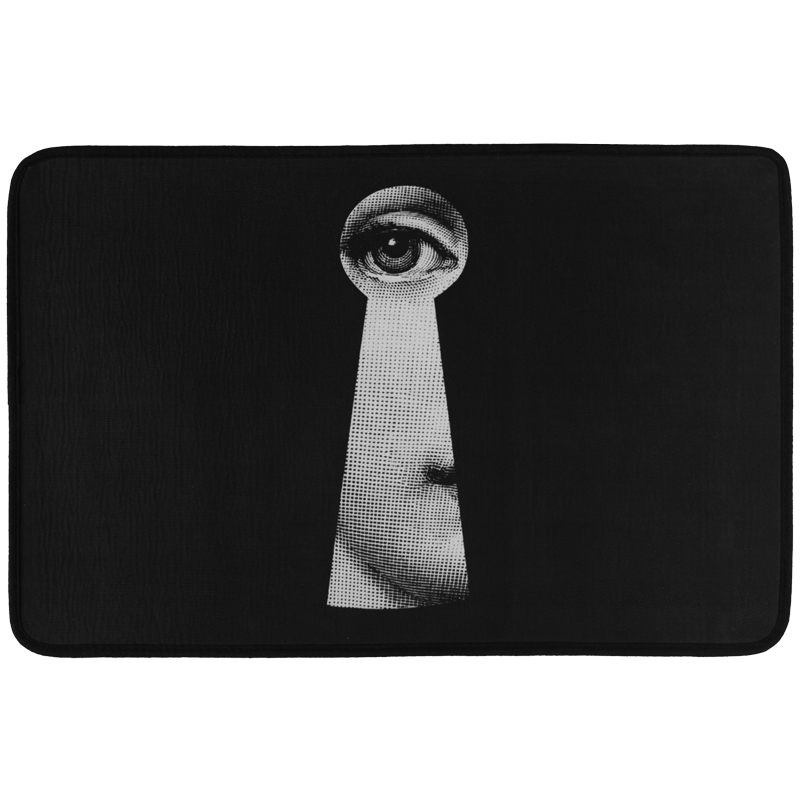 Ковер Keyhole Fornasetti Rug Черно-белый Ковер Keyhole Fornasetti Rug Черно-белый в Липецке | Loft Concept