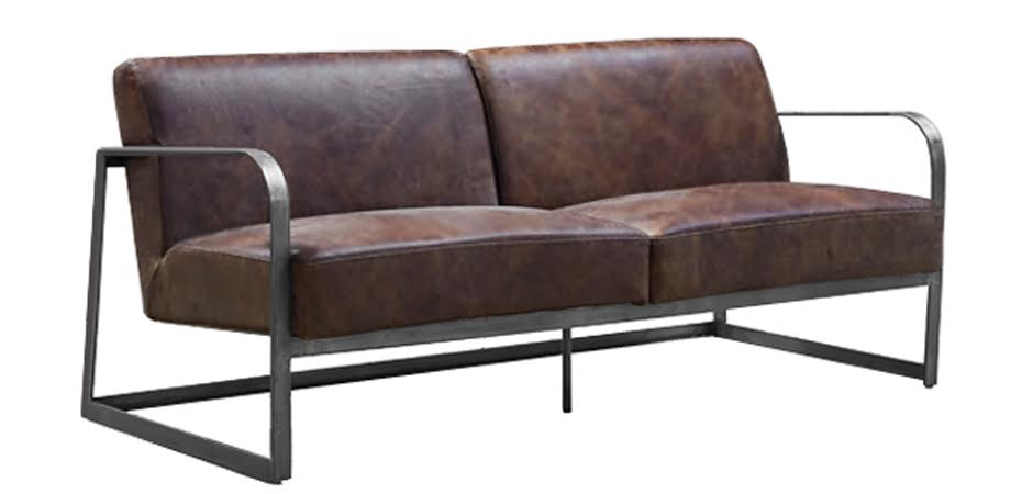 Диван INDIO METAL leather SOFA Диван INDIO METAL leather SOFA - Loft-Concept в Липецке