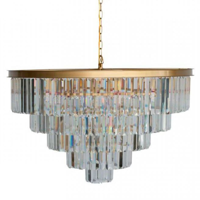 Круглая Люстра RH 1920s Odeon GOLD iron Five Layers Прозрачное Стекло диаметр 80 см Золотой Прозрачное Стекло Круглая Люстра RH 1920s Odeon GOLD iron Five Layers Прозрачное Стекло диаметр 80 см Золотой Прозрачное Стекло в Липецке | Loft Concept