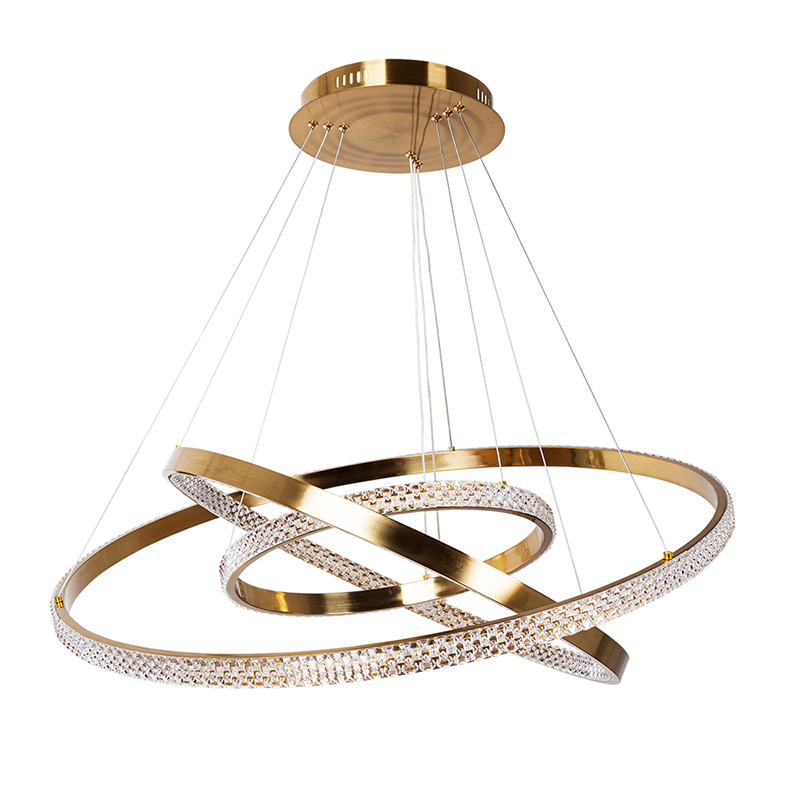 Люстра дизайнерская Gold Rings of Venus Золотой Люстра дизайнерская Gold Rings of Venus Золотой в Липецке | Loft Concept