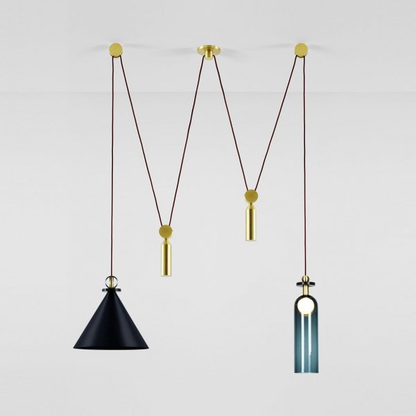Подвесной светильник Shape up Double Pendant Black Черный Подвесной светильник Shape up Double Pendant Black Черный в Липецке | Loft Concept