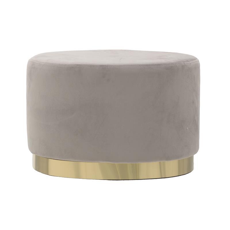 Пуф Golden Belt Beige Pastel Бежево-серый Золотой Пуф Golden Belt Beige Pastel Бежево-серый Золотой в Липецке | Loft Concept