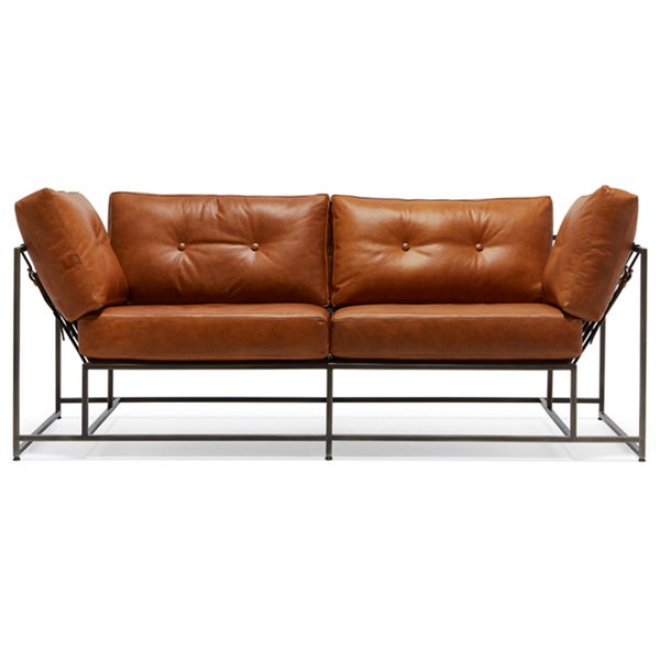 Двухместный диван Two Seat Encounter Leather Sofa Коричневый винтаж Двухместный диван Two Seat Encounter Leather Sofa Коричневый винтаж в Липецке | Loft Concept