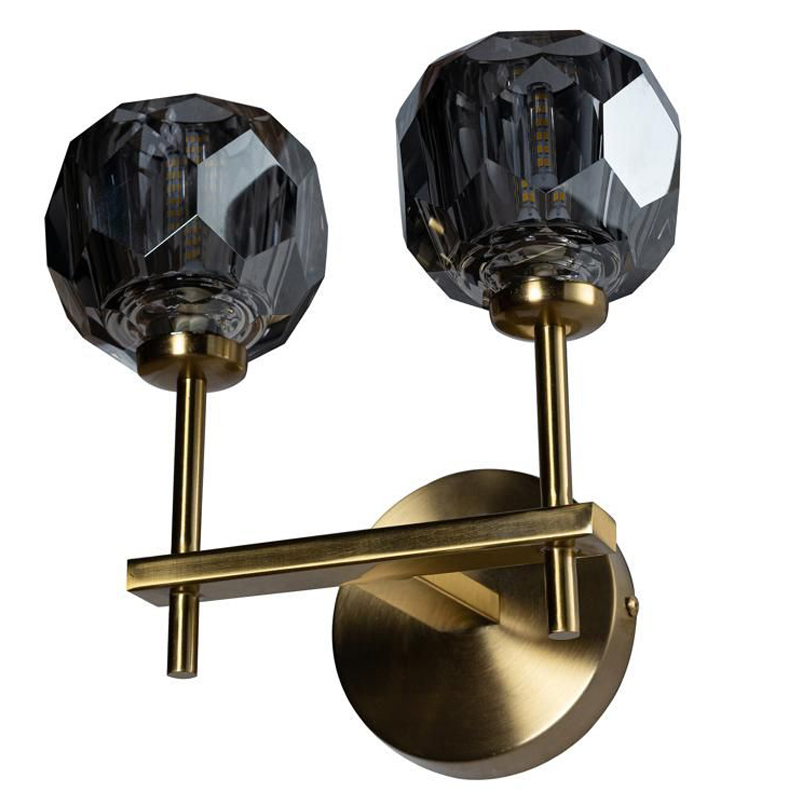 Бра RH Boule de Cristal Double Sconce smoky Латунь Дымчатый (Smoke) Бра RH Boule de Cristal Double Sconce smoky Латунь Дымчатый (Smoke) в Липецке | Loft Concept