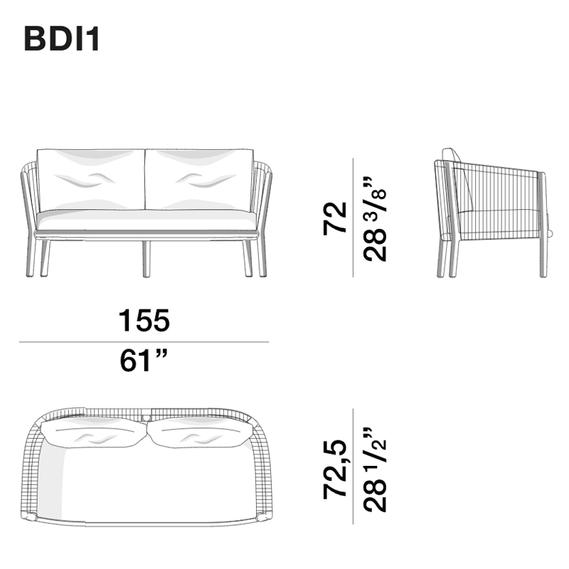 Дизайнерский уличный диван из массива дерева BOBOLI Sofa Дизайнерский уличный диван из массива дерева BOBOLI Sofa в Липецке
