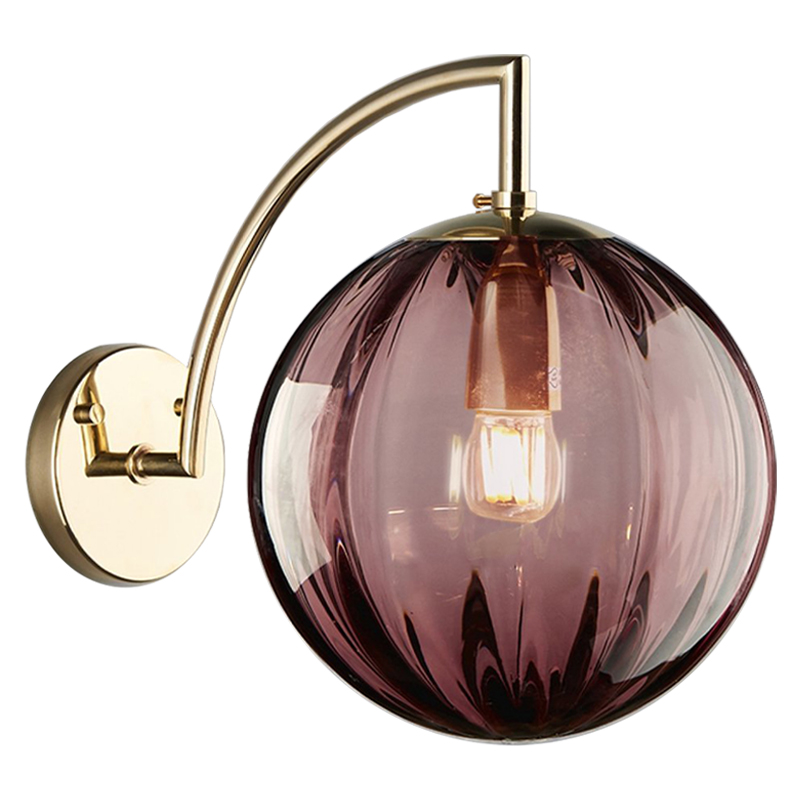 Бра Hector Sconce burgundy Глянцевое золото Бургундский красный Бра Hector Sconce burgundy Глянцевое золото Бургундский красный в Липецке | Loft Concept