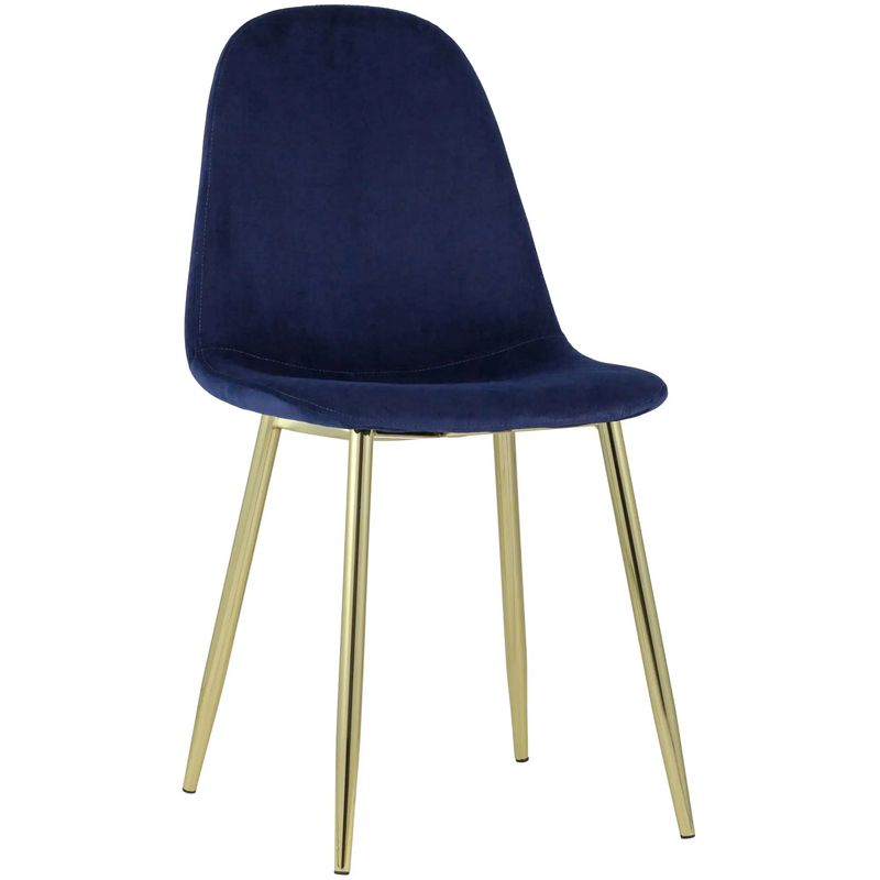 Стул Archie Chair Темно-Синий Велюр Золотые ножки Темно-синий Золотой Стул Archie Chair Темно-Синий Велюр Золотые ножки Темно-синий Золотой в Липецке | Loft Concept