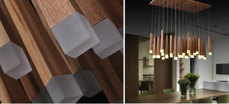 Люстра Wooden Glowworm Square Люстра Wooden Glowworm Square - Loft-Concept в Липецке