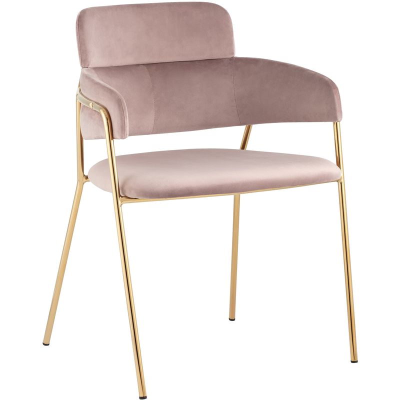 Polina chair Пепельно-Розовый Велюр Розовый пастельный Золотой Polina chair Пепельно-Розовый Велюр Розовый пастельный Золотой в Липецке | Loft Concept