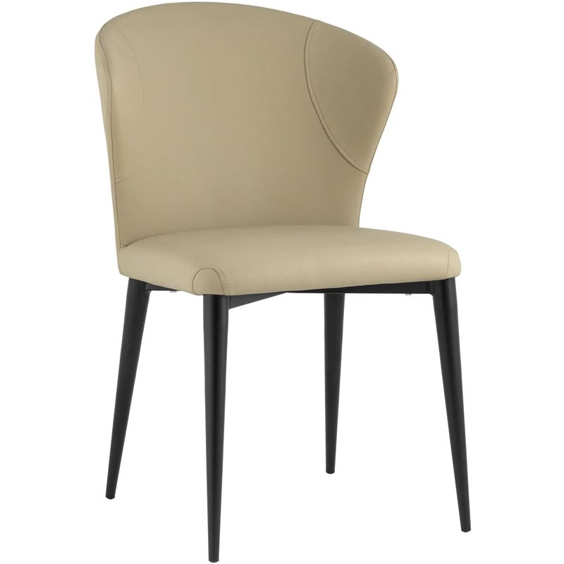 Стул Enigma Chair Бежевая Экокожа Бежевый Черный Стул Enigma Chair Бежевая Экокожа Бежевый Черный в Липецке | Loft Concept