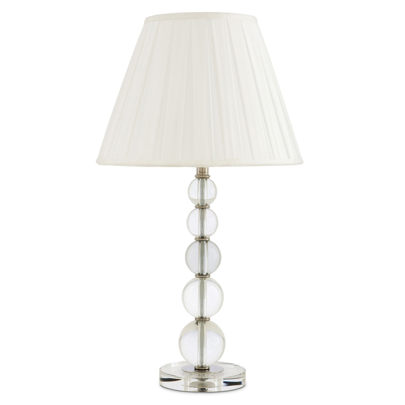 Настольная лампа Eichholtz Table Lamp Aubaine Прозрачный Белый Никель Настольная лампа Eichholtz Table Lamp Aubaine Прозрачный Белый Никель в Липецке | Loft Concept
