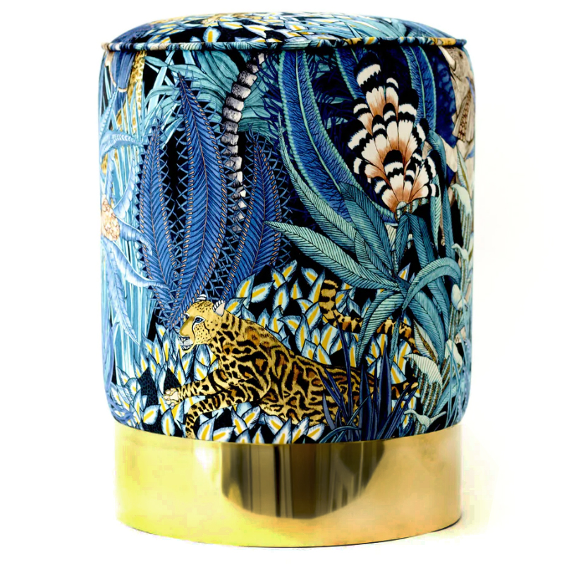Пуф Синий Орнамент Sabie Forest Tanzanite Pouffe Синий Латунь Пуф Синий Орнамент Sabie Forest Tanzanite Pouffe Синий Латунь в Липецке | Loft Concept