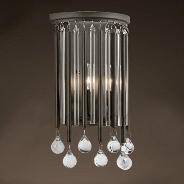 Бра Midlight Verona Crystal Chandelier Черный Прозрачный Бра Midlight Verona Crystal Chandelier Черный Прозрачный в Липецке | Loft Concept