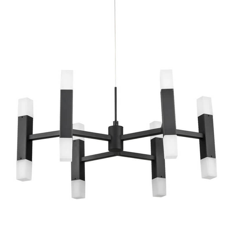 Люстра Rigor & Conciseness Lighting Angular Plafond Black Белый Черный Люстра Rigor & Conciseness Lighting Angular Plafond Black Белый Черный в Липецке | Loft Concept