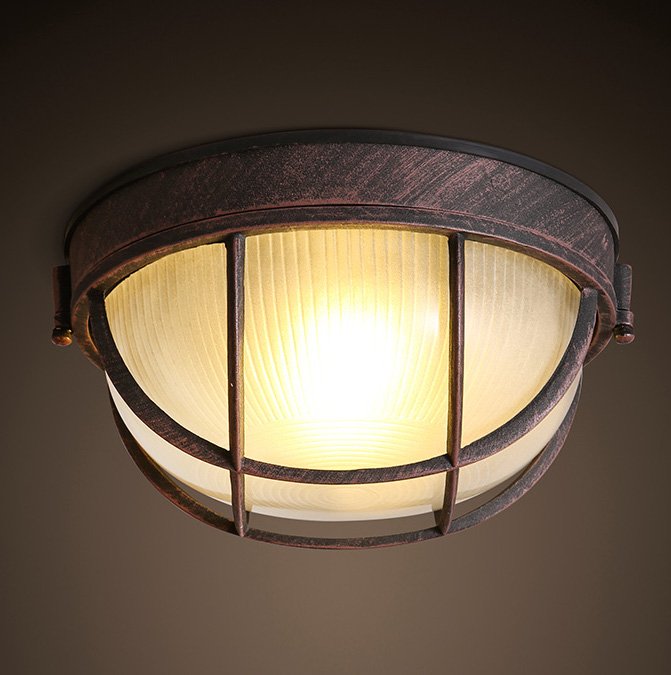 Спот Loft Round Plate Коричневый винтаж Спот Loft Round Plate Коричневый винтаж в Липецке | Loft Concept