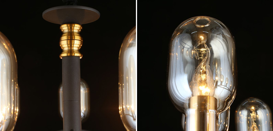 Люстра c овальными плафонами Champagne Glass Люстра c овальными плафонами Champagne Glass - Loft-Concept в Липецке
