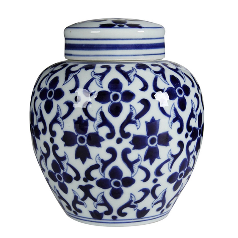 Ваза Irene Vase Белый Синий Ваза Irene Vase Белый Синий в Липецке | Loft Concept