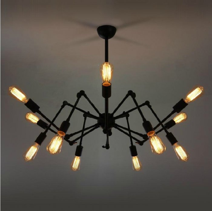 Люстра Loft Industrial Sputnik Chandelier Spider Черный Люстра Loft Industrial Sputnik Chandelier Spider Черный в Липецке | Loft Concept